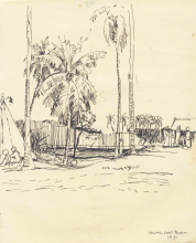 23-Pantai Melawi, 1971 Pen & Ink on Paper | 20.2cm x 24.5cm