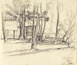 25-Sabak, 1982 Pen & Ink on Paper | 20.2cm x 24.5cm