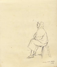 27-Study of Figure, 1978 Pen & Ink on Paper | 20.2cm x 24.5cm
