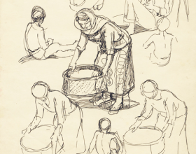 34-Study of Movement I, 1981 Pen & Ink on Paper | 20.2cm x 24.5cm