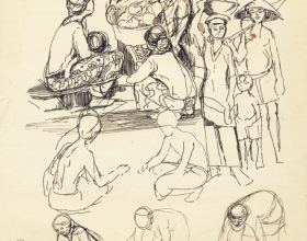 35-Study of Movement II, 1981 Pen & Ink on Paper | 20.2cm x 24.5cm