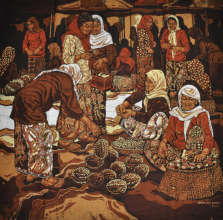 55-Durian Seller, 2000 Batik 101cm x 106cm