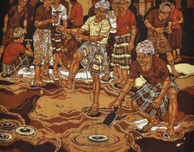 65-Playing Gasing, 2000 Batik 98cm x 104cm