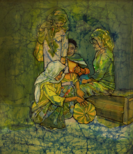 7-Vegetable Seller, 1974 57cm x 50cm Batik