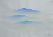 2-Dari Kapal Terbang Pagi, 2004 RM 23,100.00-SOLD | Watercolour on paper | 28 x 41 cm