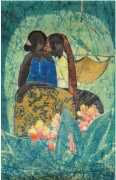 3-Two Sisters, 2008 RM 5,500.00-SOLD | Batik | 74 x 46 cm