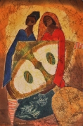 6-Playing Kite, 2007 RM 4,400.00-SOLD | Batik | 75 x 45.5 cm