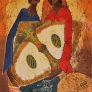 6-Playing Kite, 2007 RM 4,400.00-SOLD | Batik | 75 x 45.5 cm