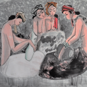 72-Tan Thean Song Fetching Water, Undated 43.5-x-68.5cm