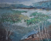 3-Dusk, 1986 RM 13,200.00-SOLD | Mixed media on paper | 61 x 76 cm