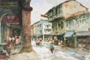 China Town, Smith Street, 1970s RM 19,600.00-SOLD | Watercolour on paper | 72 x 108 cm