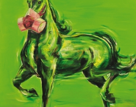 8-Lim Ah Cheng, The Mask, 2012, Oil on canvas, 137 x 137 cm RM 18,500