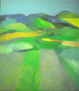 1-RM 154,000.00-SOLD Yeoh Jin Leng "Landscape" (1984) Acrylic on Canvas 99cm x 86cm Private Collection