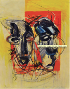 1-Topeng Series, 1993 RM 14,300.00-SOLD | Mixed media on paper | 76 x 55 cm