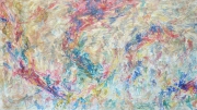 Siri Tari "Lambak I", 1990 RM 202,896.00-SOLD | Mixed media on canvas | 91 x 163 cm