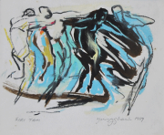 20-RM 11,330.00-SOLD Yusof Ghani "Siri Tari Sketch" (1989) 23cm x 26cm Mixed Media on Paper