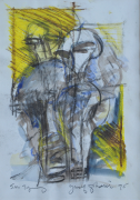 23-Yusof-Ghani,-Siri-Topeng,-1995,-Mixed-media-on-paper,-40.5-x-27cm