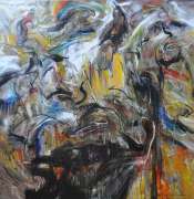 32-Biring IX, 2006 RM 104,500.00-SOLD | Oil on canvas | 158 x 158 cm
