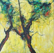 36-Hijau Series 'Machang', 2000 RM 35,200.00-SOLD | Oil on canvas | 122 x 122 cm
