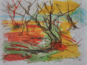 38-Central Park NY, 2012 RM 4,592.00-SOLD | Mixed media on paper | 26.5 x 37.5 cm
