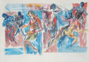 7-Siri Tari, 1989 RM 9,350.00-SOLD | Mixed media on paper | 24 x 33.5 cm