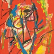 Yusof Ghani, Topeng Series 4, 1995, 18 x 18 cm, Oil on canvas RM 4,500