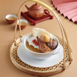Golden Phoenix_Double-boiled fish bone soup with fish maw, black morels and dried scallops