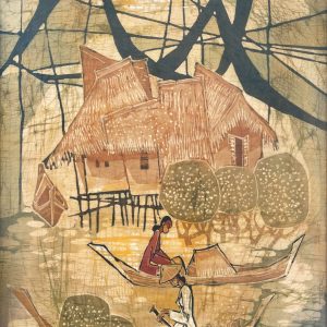 Tan Thean Song Fishing Village 1984 Batik 48 x 72 cm